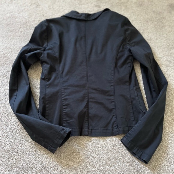 SISLEY Black Stretch Blazer with Two Pockets, Size M - Picture 4 of 5